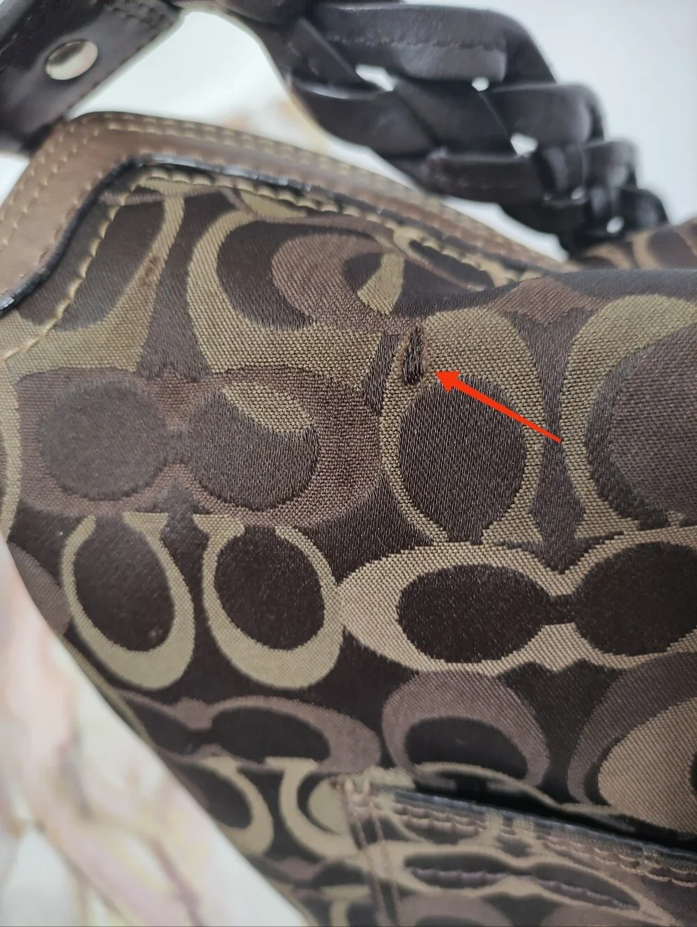 Coach signature fabric